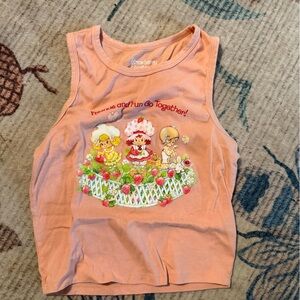 Peach Kids Tank Top with Fun Graphic